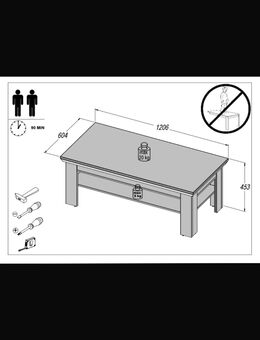 Weißer Couchtisch Wohnzimmertisch - Brake (Unterweser) Zentrum