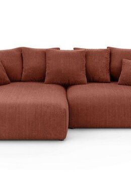 Home affaire Ecksofa LAKESIDE klein mit Bettfunktion und Bettkasten, B/T/H 235/142/84 cm, L-Form, Recamiere beidseitig montierbar, mit Wellenunterfederung