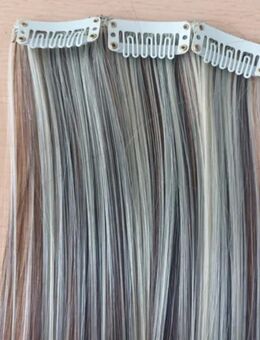 16 Extension Clip dkl.blond mit Strähnen - Gemmingen