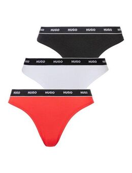 HUGO T-String TRIPLET THONG STRIPE (Packung, 3-St., 3) mit Logoschriftzug auf dem Bund