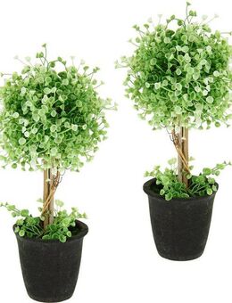 Kunstbaum Buchskugelbaum, I.GE.A., Höhe 30 cm, im Kunststofftopf, 2er Set