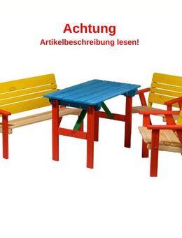 Dobar Bunte Kindersitzgruppe aus Holz Gartenmöbel Sitzmöbel #DH67 - Birkenfeld (Baden-Württemberg)