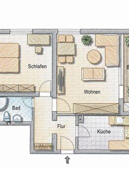helle 2,5 Raum-Whg. im EG mit Balkon! - Herne
