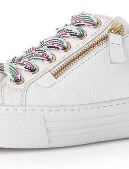 Gabor FLORENZ Plateausneaker mit bunten Besätzen, Weite G, Freizeitschuh, Halbschuh, Schnürschuh