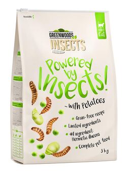 Greenwoods Insects Insekten mit Kartoffeln, Erbsen und Favabohnen 3 x 3 kg