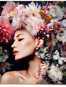 Reinders! Poster Frau mit Blumenhut