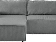 Home affaire Ecksofa SHERWOOD Schlafsofa 267 cm, L-Form, Schlaffunktion mit Bettkasten (210x136 cm), Cord, Vintage, Samtvelours