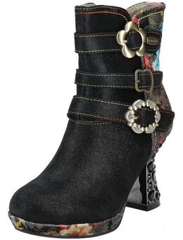 LAURA VITA LAURA VITA Stiefelette Leder/Textil High-Heel-Stiefelette