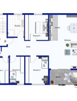 Moderne 5-Zimmer-Neubauwohnung mit Süd-Balkon in Wettenberg - Wettenberg
