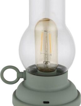 GLOBO LIGHTING LED Tischleuchte PETRO, Dimmer, Dimmfunktion, Ein-/Ausschalter, mehrere Helligkeitsstufen, LED fest integriert, Warmweiß, Akkutischleuchte, mobile Leuchte, Petroleumlampen-Design