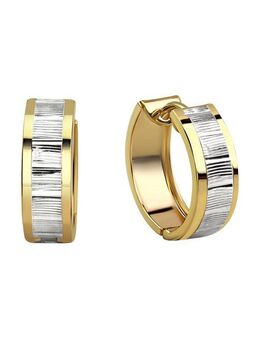Fascination by Ellen K. Paar Creolen Gold 333 zweifarbig glanz/matt 15mm Durchmesser