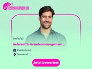 Referent*in Gremienmanagement (Wirtschaftsjurist o. ä.) politische und Vorstandsangelegenheiten (m/w/d) - Düsseldorf