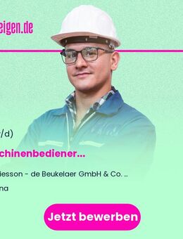 Maschinenbediener (m/w/d) - Kahla