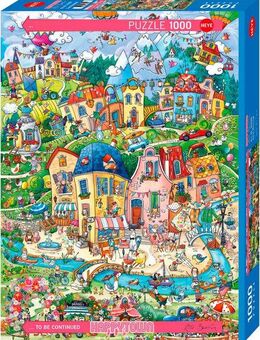 HEYE Puzzle Good Morning! / Happytown, 1000 Puzzleteile, Made in Germany