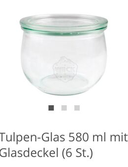 6er Pack WECK Tulpen-Glas Einmachgläser 580ml - Ratingen