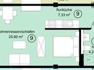 ERSTBEZUG! Möblierte 1,5-Zimmer-Wohnung in Singen Stadtmitte - Singen (Hohentwiel)