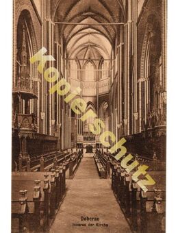 Alte Ansichtskarte „Doberan-Inneres der Kirche“, ca. 1912 - Landsberg
