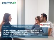 Kaufmännische Sachbearbeitung (m/w/d) im Facility Management Standort Leverkusen in Vollzeit (40 Wochenstunden) - Leverkusen