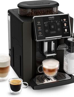 Krups Kaffeevollautomat EA9129 Sensation Milk, 6 Kaffee- und Milchspezialitäten, aut. Reinigung, Metall-Brühgruppe