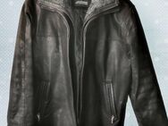 Herren Lederjacke authentic schwarz Gr. 50 abnehmbarer Fellkragen - Recklinghausen