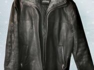 Herren Lederjacke authentic schwarz Gr. 50 abnehmbarer Fellkragen - Recklinghausen