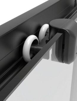 welltime Eckdusche Trento Nero, BxT: 90x90 cm, Sicherheitsglas, mit variablem Verstellbereich, Duschabtrennung mit Schiebetüren