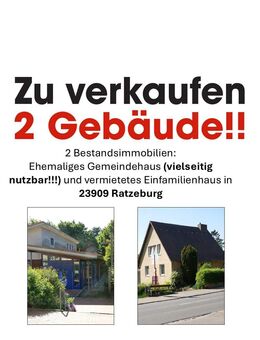 Zwei Gebäude mit über 400 m² und großem Grundstück - in gefragter Lage ! - Ratzeburg