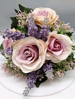 Kunstblumenstrauß Strauß Blumen Dekoration Deko Rosen ca 20cm hoch ca 22cm breit - Essen