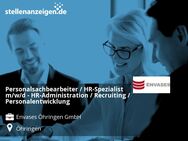 Personalsachbearbeiter / HR-Spezialist m/w/d - HR-Administration / Recruiting / Personalentwicklung - Öhringen