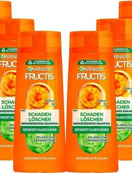 GARNIER Haarshampoo Garnier Fructis Schadenlöscher Shampoo, Set, 6-tlg., Repariert Haarschäden
