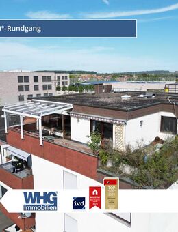 Sofort beziehbar: 4,5 Zimmer-Penthousewohnung mit großer Dachterrasse und Garage - Freiberg (Neckar)