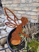 Kleine Fee mit Gartenschaufel Edelrost Elfe in 87647