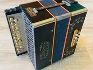 Knopfakkordeon, diatonisches Akkordeon, Vintage, 50er, Italien, Marke Frontalini, funktioniert - Gundelsheim Zentrum