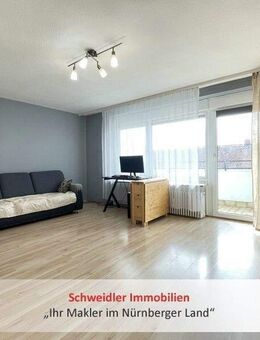Gut gelegen, klar geschnitten: Schöne 2-Zimmer-Wohnung mit Balkon in Fürth - Fürth