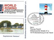 BRD: 01.08.2005, "Junioren-WM im Rudern, Brandenburg an der Havel", Ganzsache (Umschlag), Sonderstempel, echt gelaufen - Brandenburg (Havel)