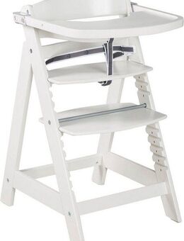 roba® Hochstuhl Treppenhochstuhl Sit Up Click & Fun, weiß, aus Holz