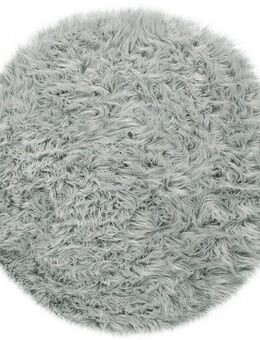 Paco Home Fellteppich Playa 960, rund, Höhe: 64 mm, Kunstfell, Flokati-Optik, Hochflor, weich und flauschig, Uni-Farben