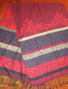 NEU * Edel * stylisch * DESIGNER * XXL * feine Schurwolle * Pashmina * Ranken * Animal * Leo * Boho * Ethno * Schal * Tuch * Scarf * Überwurf * Plaid * schwarz * dunkel- rot * lila * aubergine * cremè- beige * - Riedlingen
