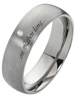 Damenring Titanring DT063 mit gratis Gravur und Außengravur - Aholming