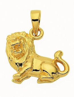 Adelia´s Kettenanhänger Damen & Herren 585 Gold Sternzeichen Anhänger Löwe, Goldschmuck für Damen & Herren