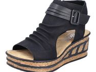 Rieker Keilsandalette, Sommerschuh, Sandale, Keilabsatz, mit Reißverschluss innen