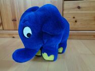 süßer Elefant von " Die Sendung mit der Maus"~ Plüsch, blau 22 cm ~ neu - Usingen