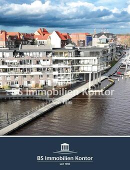Wohnen am Wasser! Exklusive EG-Wohnung über zwei Etagen mit luxuriöser Ausstattung, PKW-Stellplatz! - Emden