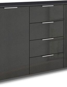 rauch Kombikommode Sideboard Schubladenkommode AGORDO mit Dekor- oder Hochglanzfront (in zwei Griff-Farben), mit 4 Schubkästen und 2 Türen sowie Metallgriffen MADE IN GERMANY