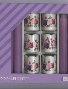 Vintage Fanny Porzellanleuchter 70er Jahre mit Rosenmotiv OVP Vintage - Nürnberg