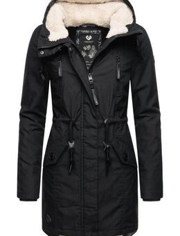 Ragwear Wintermantel Elsie stylischer Winterparka mit Kapuze und Teddyfleece