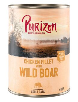 Purizon Adult 6 x 400 g - getreidefrei - Hühnerfilet mit Wildschwein