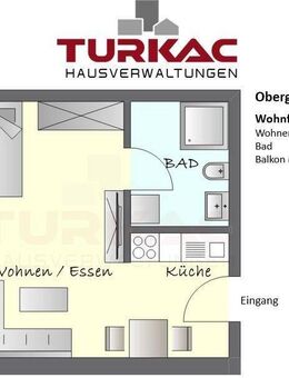 Hüttenberg - Neubau - Erstbezug OG Links 1 ZKB mit Küche, Fußbodenheizung und Keller - Hüttenberg