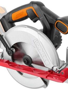 Worx Akku-Handkreissäge WX530.9, Absaug-Adapter, Gehrungschnitt, 165 mm Sägeblatt, ohne Akku&Ladegerät