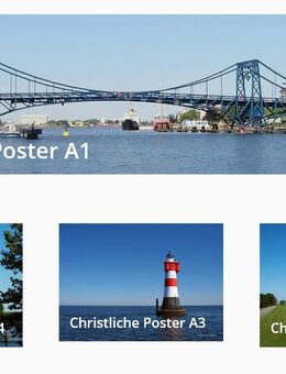 Christliche Poster modern und in Premiumqalität - in der Größe A1 bis A4 - Für den Schaukasten der Gemeinde und für Zuhause - Wilhelmshaven